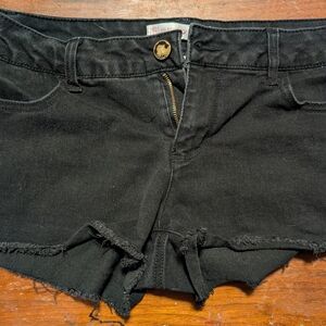 Black Denim Women's Shorts